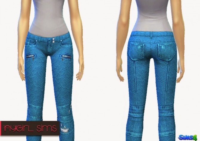 Sims 4 Destroyed Stretch Jeans at NyGirl Sims