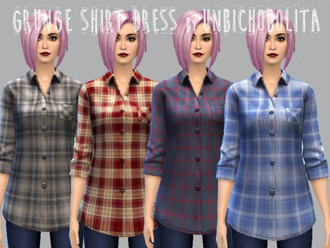 Sims 4 Pajama shirt dress recolors at Un bichobolita