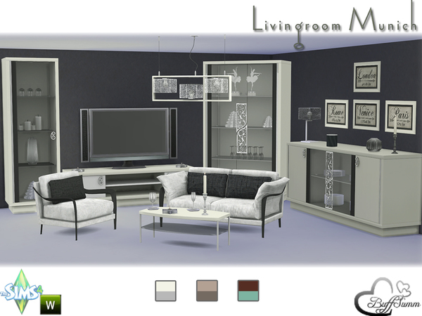 Sims 4 Munich livingroom by BuffSumm at TSR