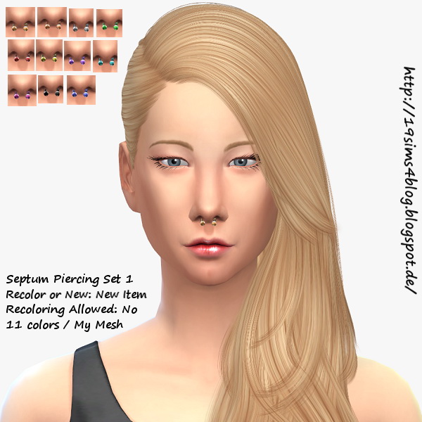 Sims 4 Septum piercing for females at 19 Sims 4 Blog