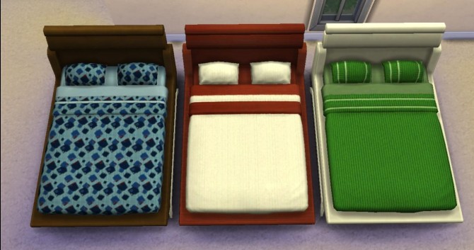 Sims 4 Discretion Double Bed Recolor by AdonisPluto at Mod The Sims