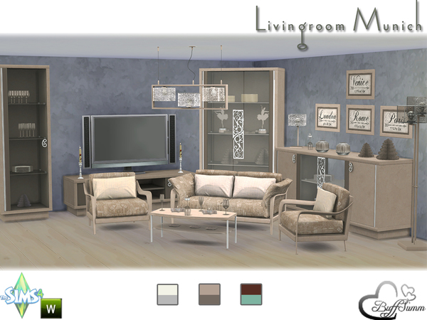 Sims 4 Munich livingroom by BuffSumm at TSR