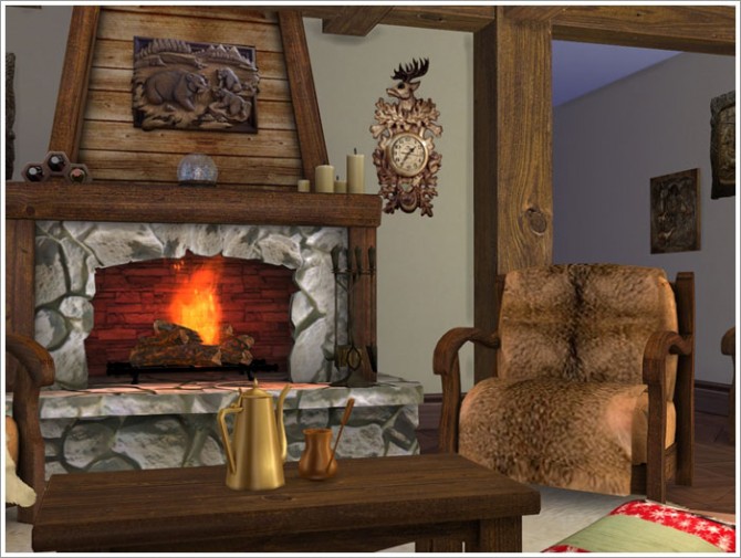 Sims 4 Chalet living at Sims by Severinka