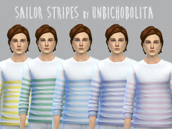 Sims 4 Sailor stripes tops at Un bichobolita