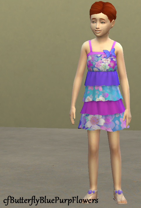 Sims 4 Flower Fun Ruffle Dress by NightlyEMP at Mod The Sims