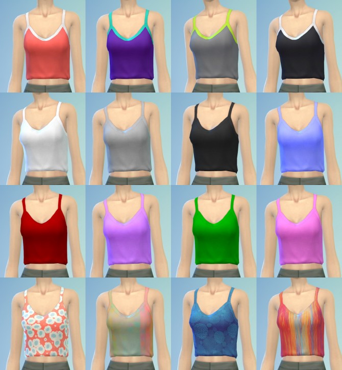 Sims 4 Simple Slouchy Tank at Pickypikachu