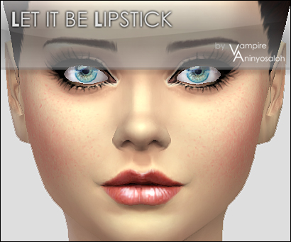 Sims 4 Let It Be Lipstick by Vampire aninyosaloh at Mod The Sims