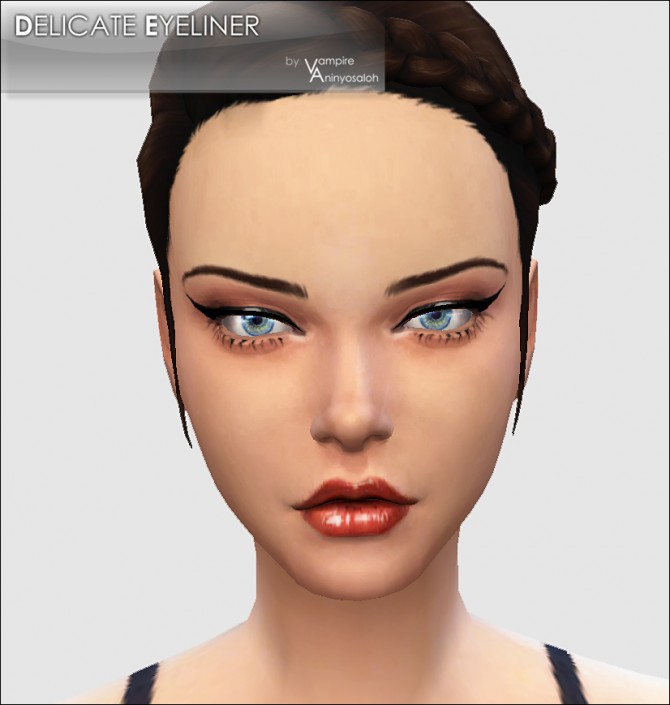 Sims 4 Delicate Eyeliner 5 colors by Vampire aninyosaloh at Mod The Sims
