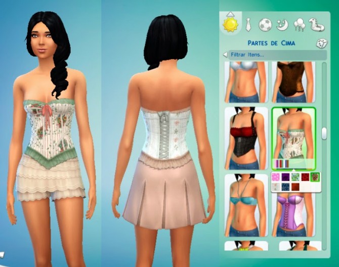 Sims 4 Lace Corset by Kiara at My Stuff