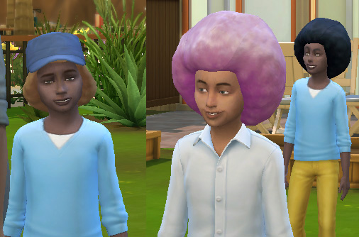 Sims 4 Big Afro hair for kids conversion by Esmeralda at Mod The Sims