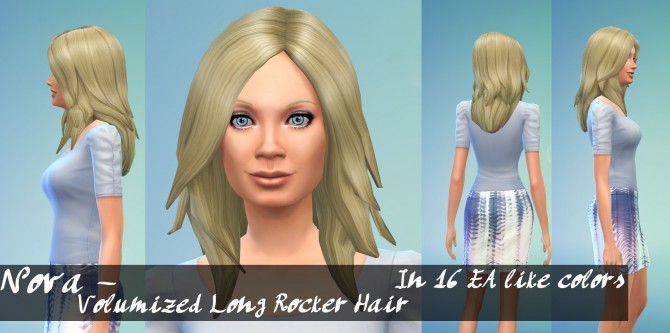 Sims 4 Nova EAs Long Rocker Hair Revolumized by Kubrick at Mod The Sims