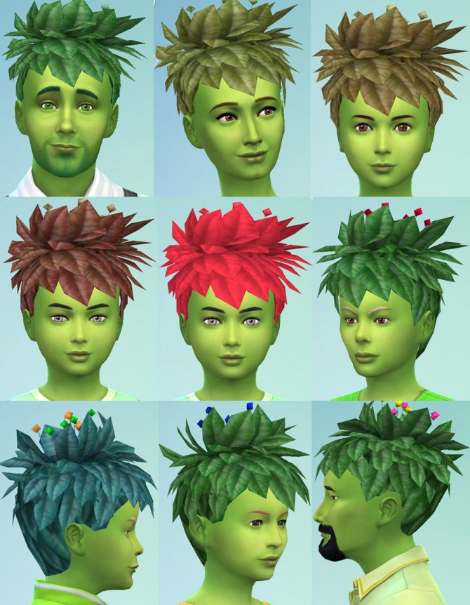 Sims 4 Plantsim Hair Conversion by Esmeralda at Mod The Sims