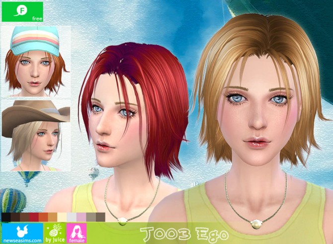 Sims 4 J003 Ego hair (Free) at Newsea Sims 4