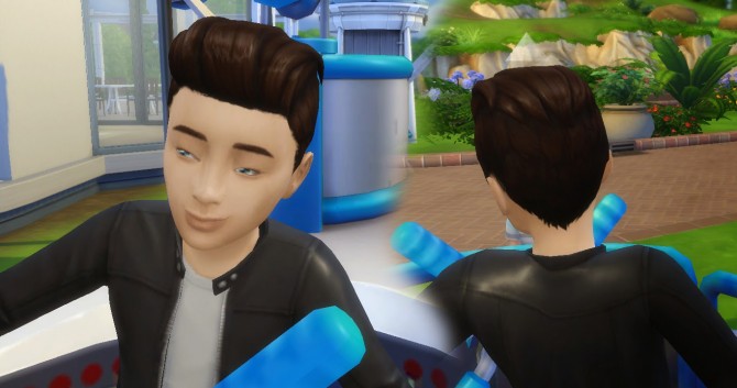 Sims 4 Pompadour Retro hair for boys at My Stuff