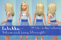 Rebekka EA’s Volumized Straight Hair for Girls by Kubrick at Mod The Sims