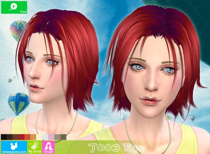Sims 4 J003 Ego hair (Free) at Newsea Sims 4