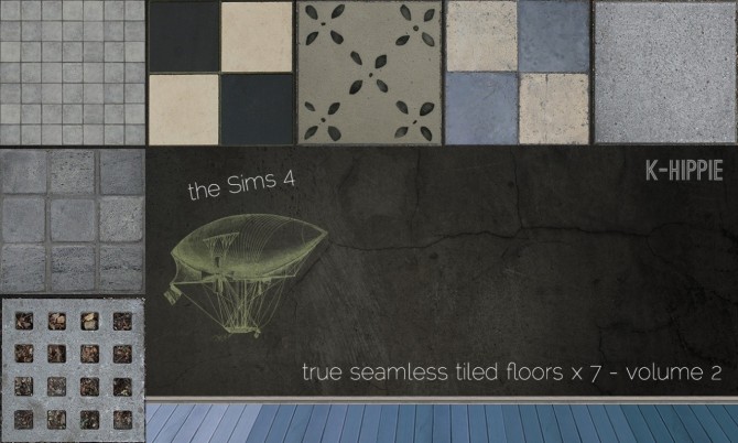 Sims 4 7 tiled floors seamless vol2 at K hippie