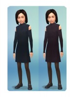 Shoulder Cutout Dress for Kids at Belle’s Simblr
