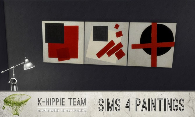 Sims 4 ClassiK Free Art 3 paintings recolors at K hippie