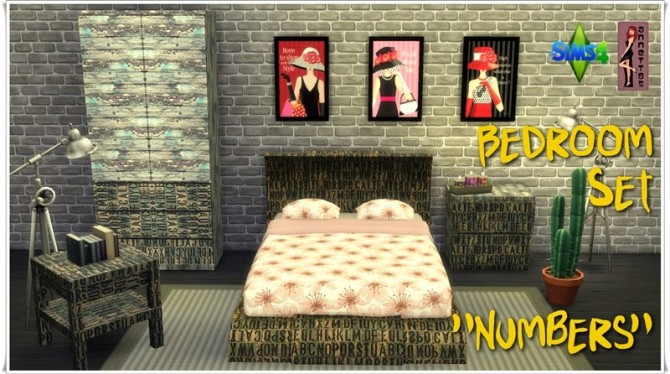 Sims 4 Numbers Bedroom Set at Annett’s Sims 4 Welt