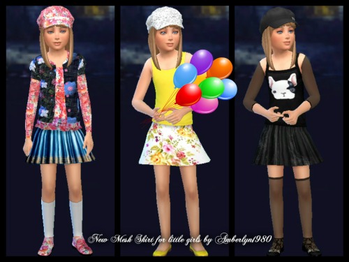 Sims 4 Skirts for little girls at Amberlyn Designs