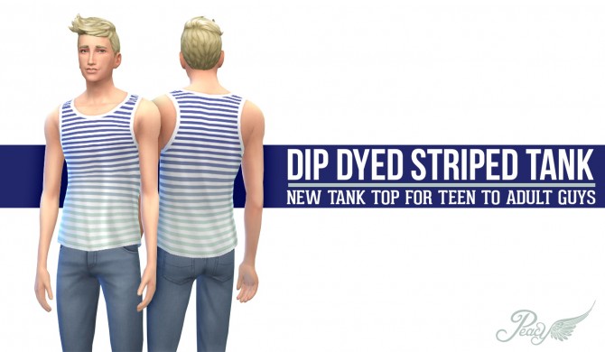 Sims 4 Dip Dyed Striped Tank at Simsational Designs