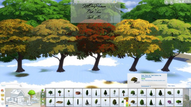 Sims 4 Oak Tree Fall Colors at KitOnlyHuman