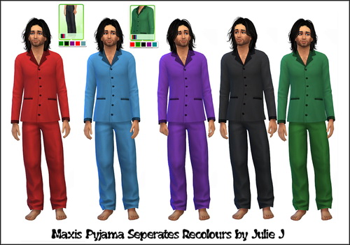 Sims 4 Male Pyjama Recolours at Julie J