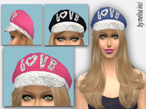 Sims 4 Stone Love Hat by melisa inci at TSR