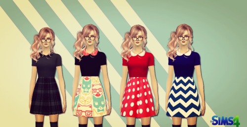 Sims 4 Nerds dress at Sims 4 Ego