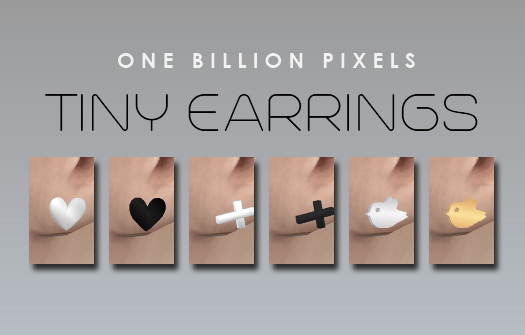 Sims 4 Tiny Earrings at One Billion Pixels