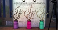 Antique Metal Milk Jugs With Branches at Ohmyglobsims
