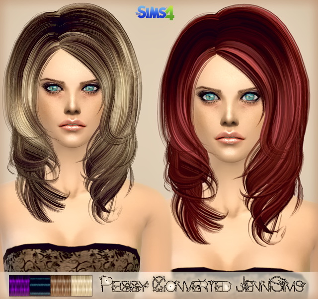 Sims 4 Elasims, Peggy, Simista,Hair Converted Retexture at Jenni Sims