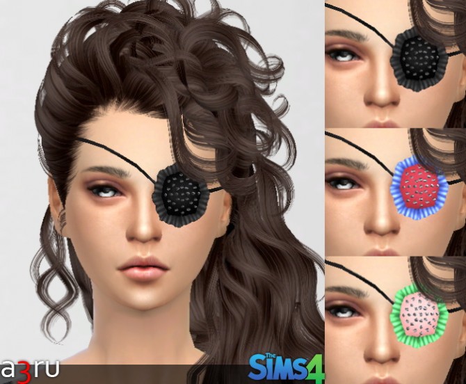 Sims 4 Studded Eye patch at A3RU