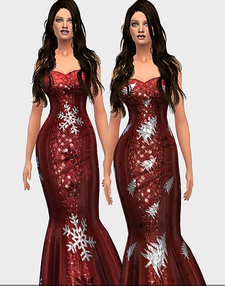 Sims 4 Shiny dress re pattern at Ecoast