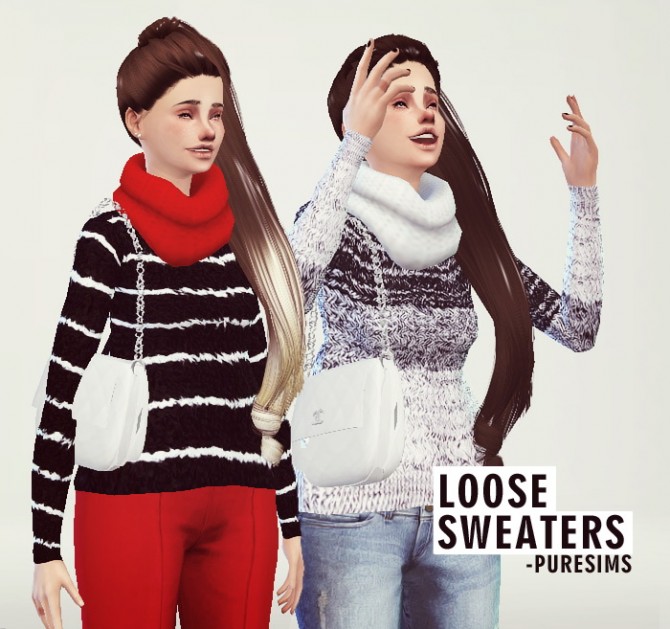 Sims 4 Loose Sweaters Set at Puresims