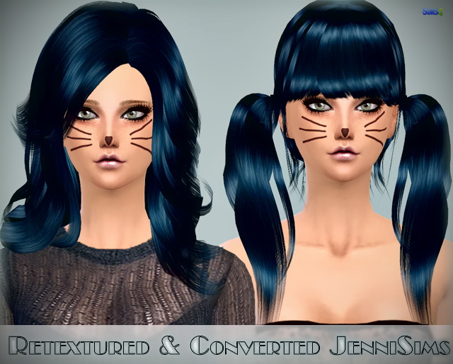 Sims 4 Sets Hairs Peggy, Elasims, Raon Converted Retexture at Jenni Sims