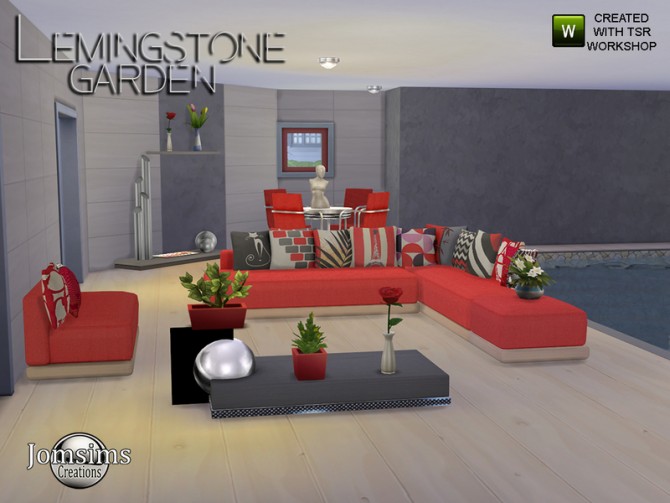 Sims 4 Lemingstone Modern Garden by jomsims at TSR