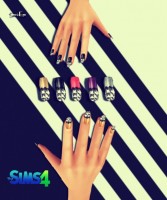 13 recolors of NataliS Metallic nails at Sims 4 Ego