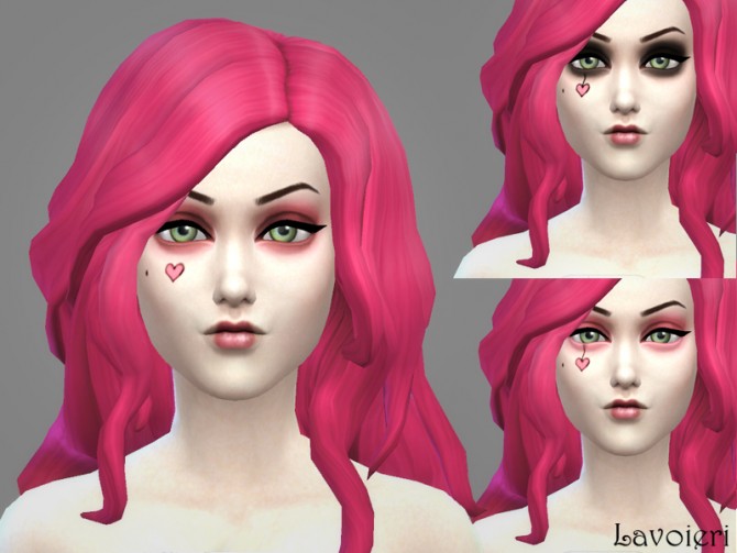 Sims 4 Emilie Autumn eyeshadow and lipstick at Lavoieri