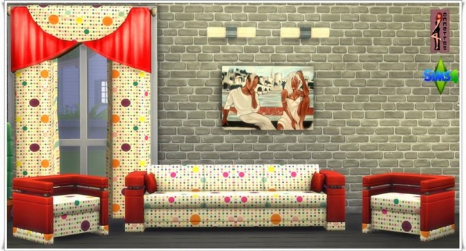 Sims 4 Cheerful Living Room Set at Annett’s Sims 4 Welt
