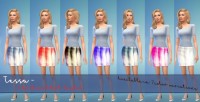 Tessa EA’s Mini Skirt Recolor by Kubrick at Mod The Sims