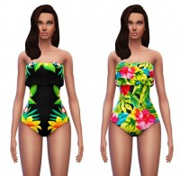 Ruffle Swimwear/Beachwear at Sim4ny