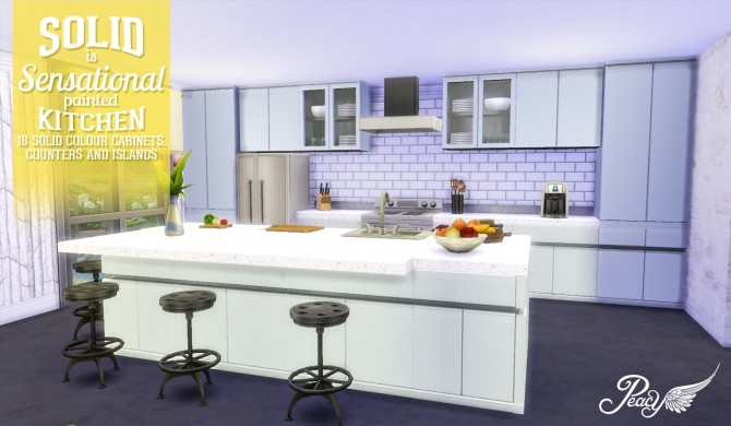 Sims 4 Solid Is Sensational Painted Kitchen at Simsational Designs