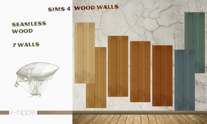 Sims 4 7 wood walls at K hippie