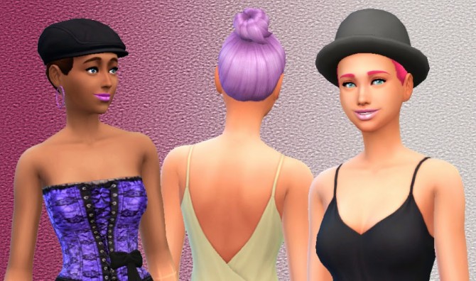 Sims 4 Bun Hair Conversion by Kiara at My Stuff