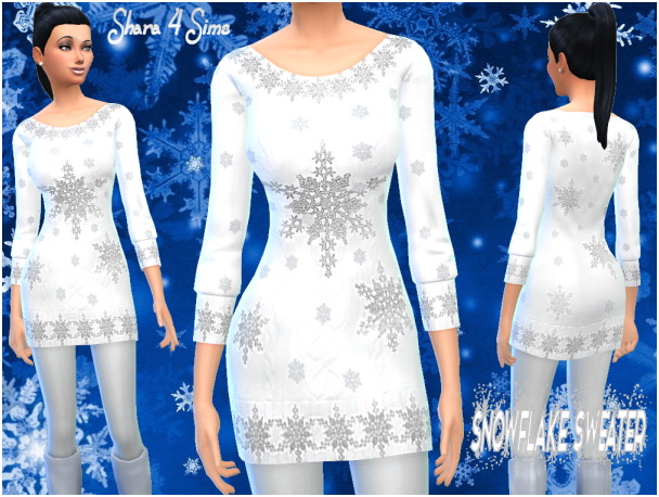 Sims 4 Snowflake Sweater at Shara 4 Sims