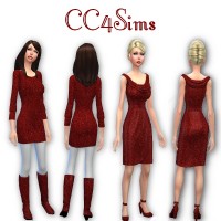 2 red dresses by Christine at CC4Sims