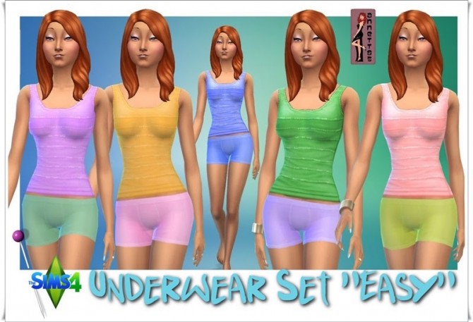 Sims 4 Easy sleepwear set at Annett’s Sims 4 Welt