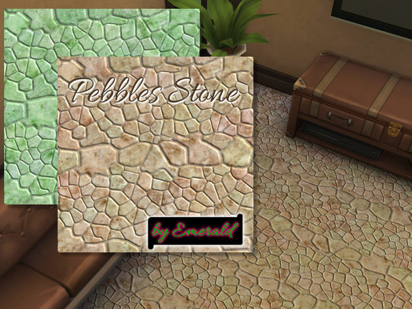 Sims 4 Pebbles Stone floors by emerald at TSR